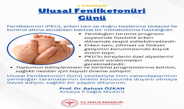 Antalya'da Fenilketonüri Farkındalığı: Erken Tanı Hayat Kurtarıyor
