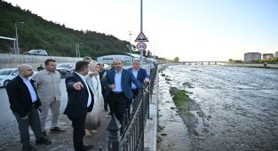 DSİ Genel Müdürü ve Abana Belediye Başkanı Ezine Çayı'nda İnceleme Yaptı