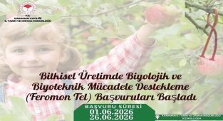 Karaman'da Biyoteknik ve Biyolojik Mücadele Destek Başvuruları Açıldı