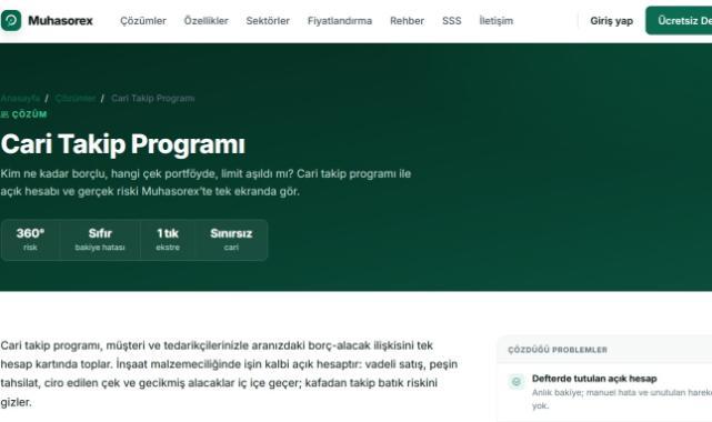 muhasorex.com ile Açık Hesap Alarmı
