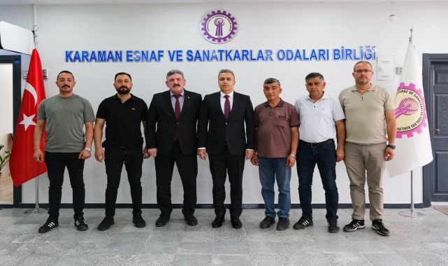 Vali Çiçek, Esnaf ve Sanatkârlar Odaları Birliği'ni Ziyaret Etti