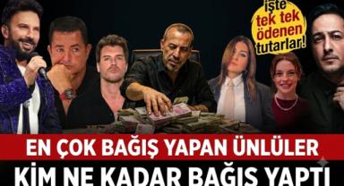 Kim ne kadar bağış yaptı? Ahbap'a para gönderen ünlüler belli oldu
