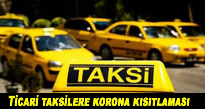 Ticari taksilere korona kısıtlaması