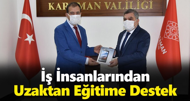 İş İnsanlarından Uzaktan Eğitime Tabletli Destek