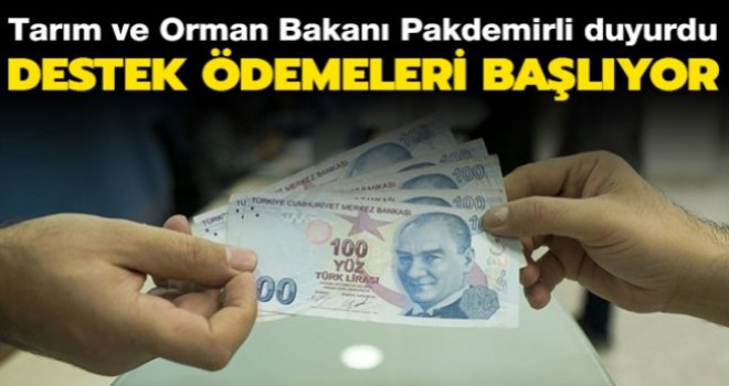 Bakan Pakdemirli duyurdu: Ödemelere başlıyoruz