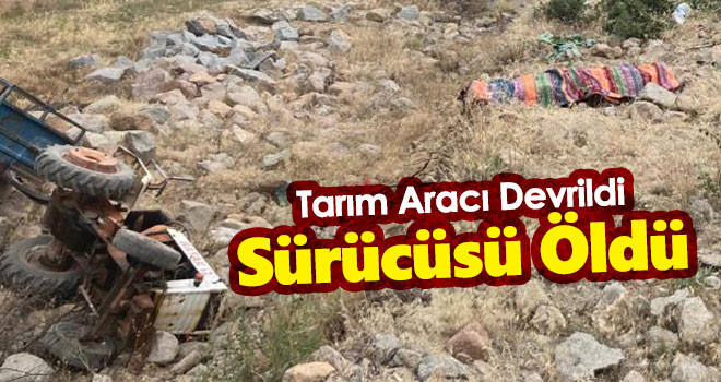 Konya'da devrilen tarım aracını kullanan kişi hayatını kaybetti