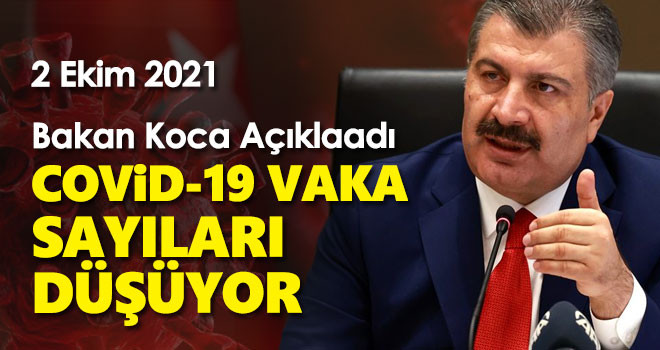 2 Ekim koronavirüs tablosu! Vaka Sayılarında Son Durum