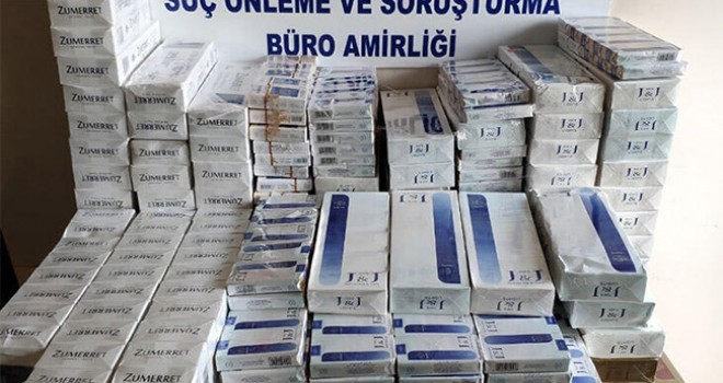 1270 paket gümrük kaçağı sigara ele geçirildi