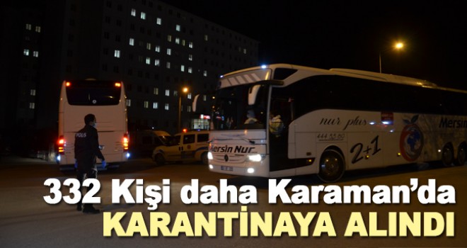 KKTC'den gelen 332 kişi Karaman'da yurda yerleştirildi