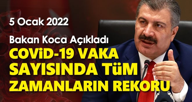 5 Ocak 2022 koronavirüs tablosu! Vaka Sayılarında Son Durum