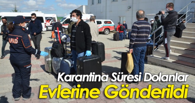 Yurttaki karantina süresi dolanlar evlerine gönderildi
