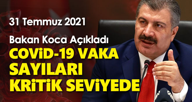 31 Temmuz koronavirüs tablosu! Vaka Sayılarında Son Durum