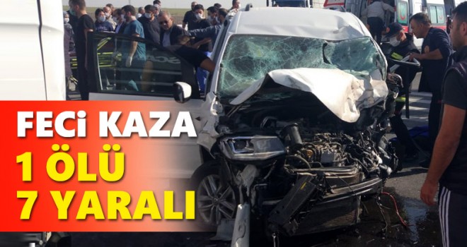 Konya'da trafik kazası: 1 ölü, 7 yaralı