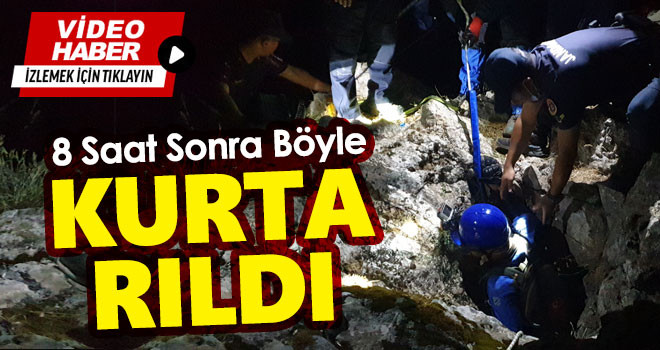 Mahsur Kaldığı Mağaradan 8 Saat Sonra Kurtarıldı