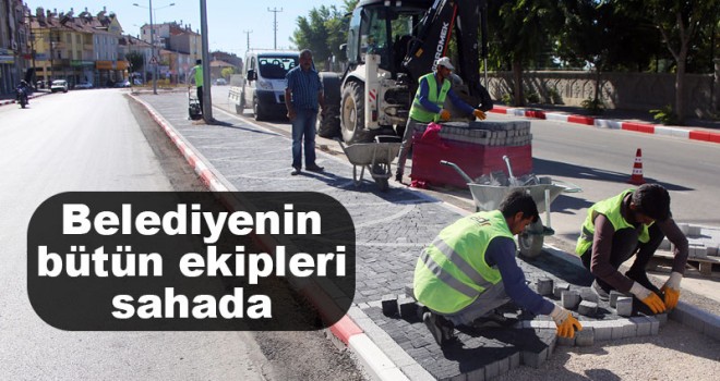 Karaman Belediyesi tüm ekipleriyle sahada