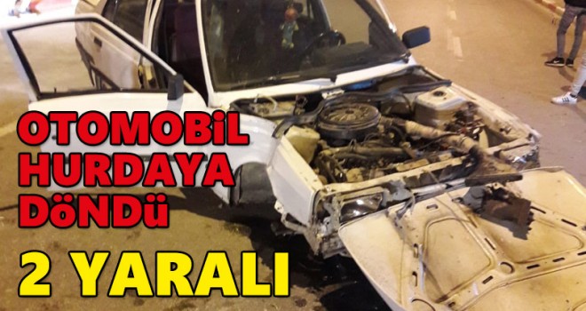 Karaman'da trafik kazasında 2 kişi yaralandı