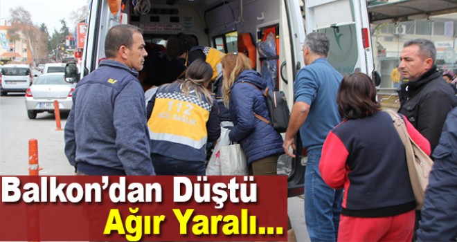 Serik'te dördüncü kattan düşen kişi ağır yaralandı