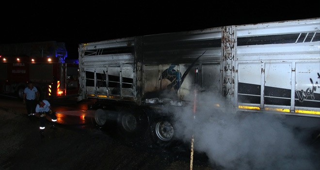 Kömür Yüklü Tır Alev Alev Yandı