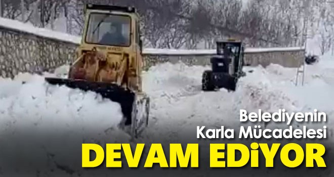 Ermenek'te karla mücadele çalışmaları sürüyor