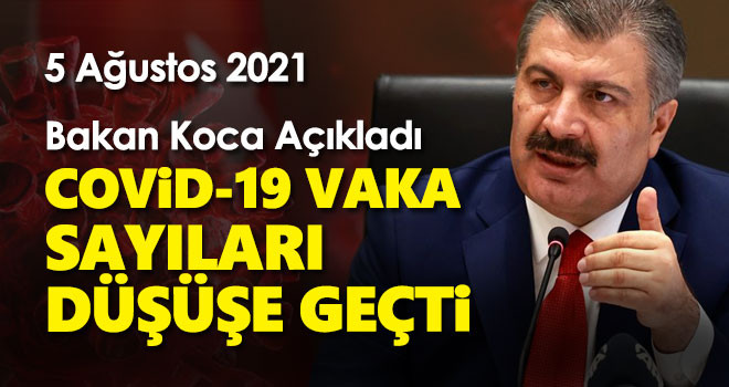 5 Ağustos koronavirüs tablosu! Vaka Sayılarında Son Durum