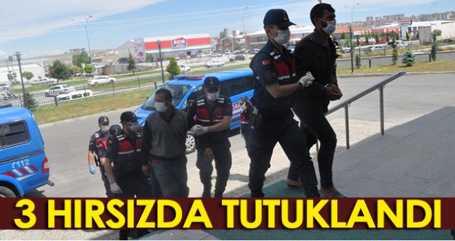 Hırsızlık şüphelisi 3 kişi tutuklandı