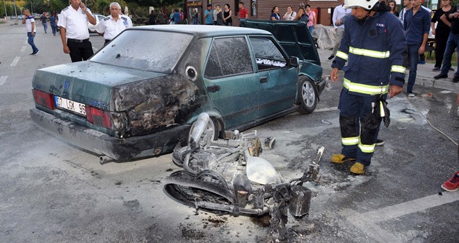 Çarpmanın Etkisiyle Alev Alev Yandılar