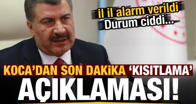 Baka Koca'dan kısıtlama açıklaması! İl il alarm verildi, durum ciddi...