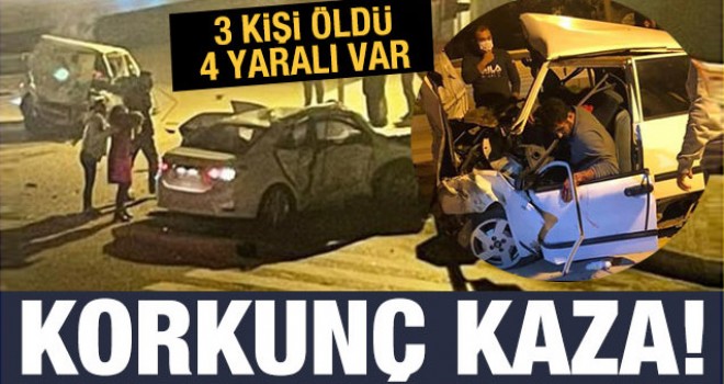 Antalya'da Feci Kaza: 3 ölü 4 yaralı