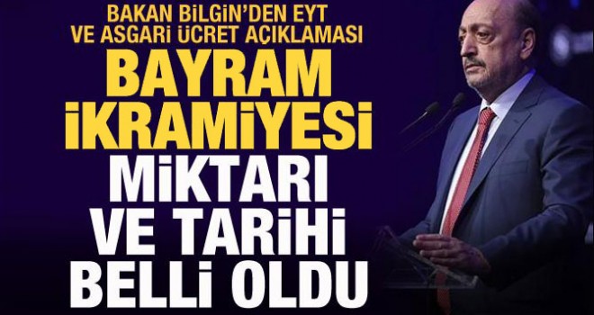 Bakan Bilgin, emekliye bayram ikramiyesi tutarını açıkladı