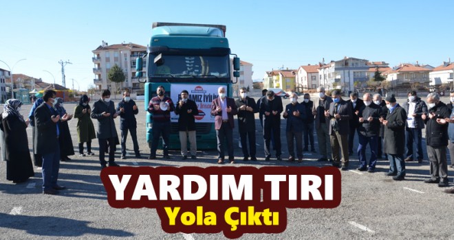 Karaman'dan Suriye'ye İHH yardım tırları gönderildi