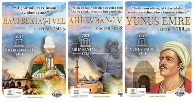 UNESCO'nun 2021'i Ahi Evran Veli, Hacı Bektaş Veli ve Yunus Emre yılı ilan etmesi