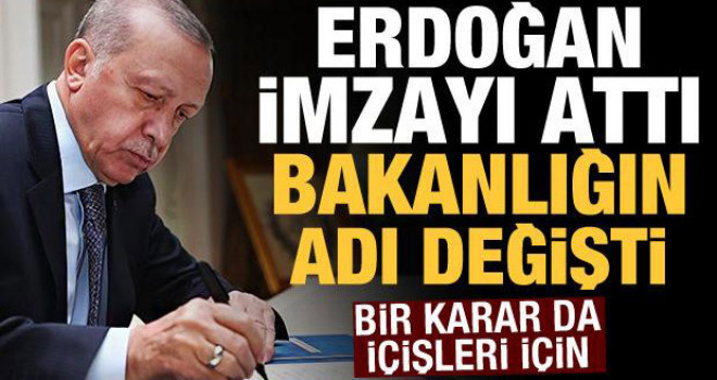 Çevre ve Şehircilik Bakanlığının Adı Değişti