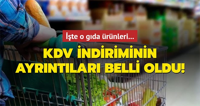 Hangi ürünlerin KDV'si yüzde 1'e indi? İşte o ürünlerin listesi...