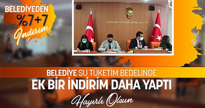 Belediye Su Tüketim Bedelinde Ek Bir İndirim Daha Yaptı