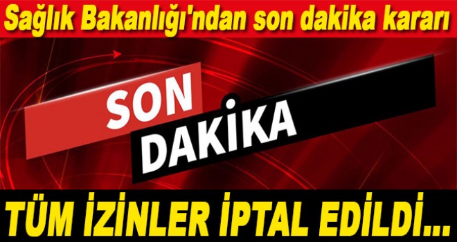 Tüm izinler iptal edildi