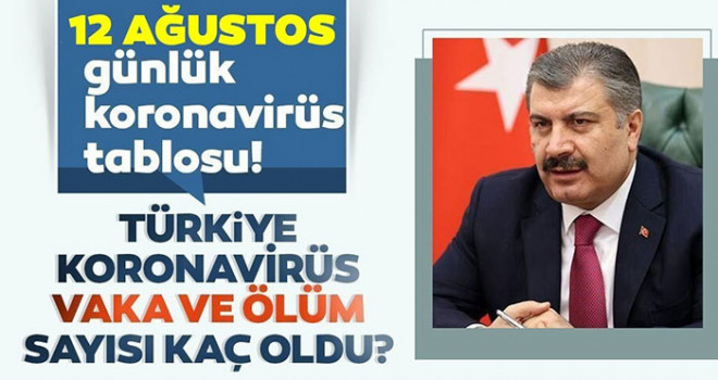 12 Ağustos koronavirüs tablosu! Vaka Sayılarında Son Durum