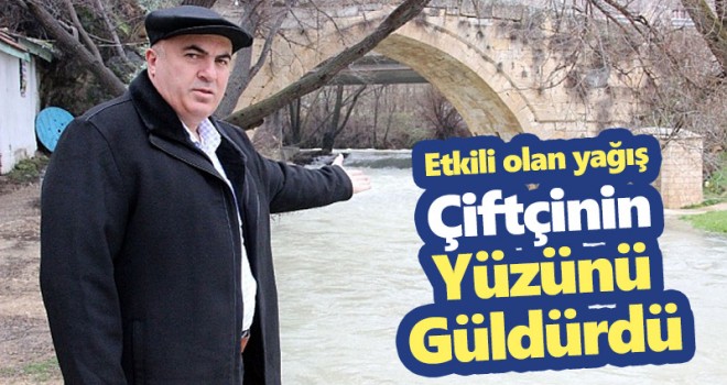 Karaman'da etkili olan yağmur çiftçinin yüzünü güldürdü