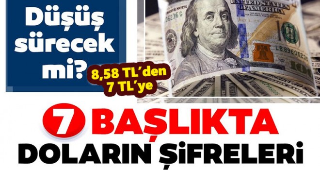 Dolar kuru düşüşünü sürdürecek mi? İşte 7 başlıkta doların şifreleri!