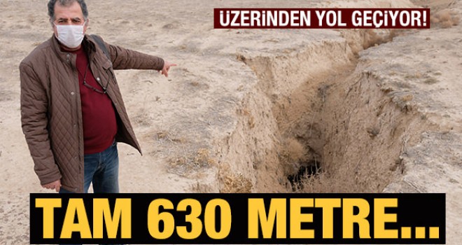 Üzerinden yol geçiyor! 630 metre çapında obruk tespit edildi