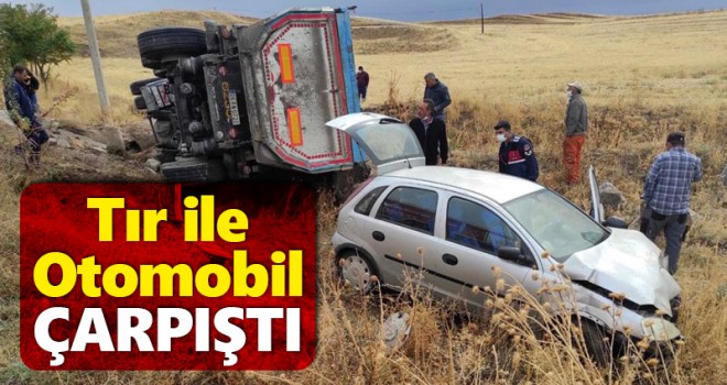 Konya'da tır ile otomobil çarpıştı: 3 yaralı