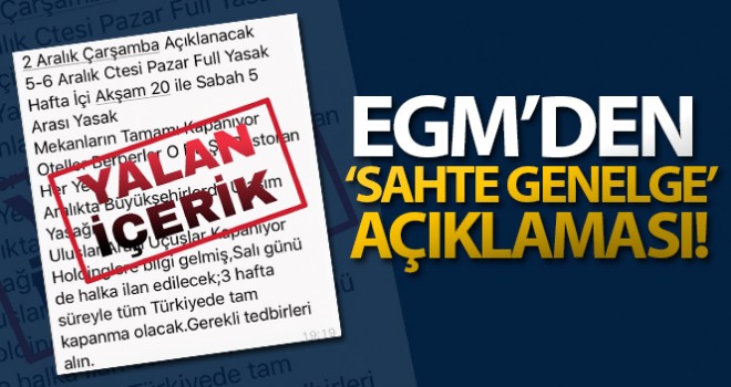 Emniyetten 'sahte genelge' uyarısı: