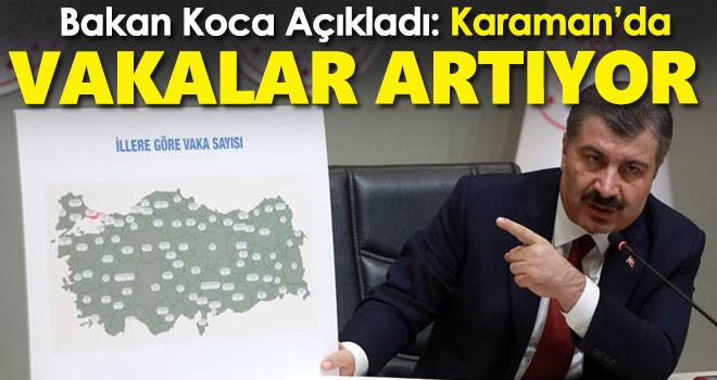 Bakan Koca açıkladı: Karaman'da vaka artışı devam ediyor!