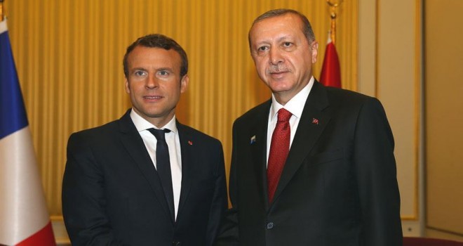 Cumhurbaşkanı Erdoğan, Macron ile görüştü