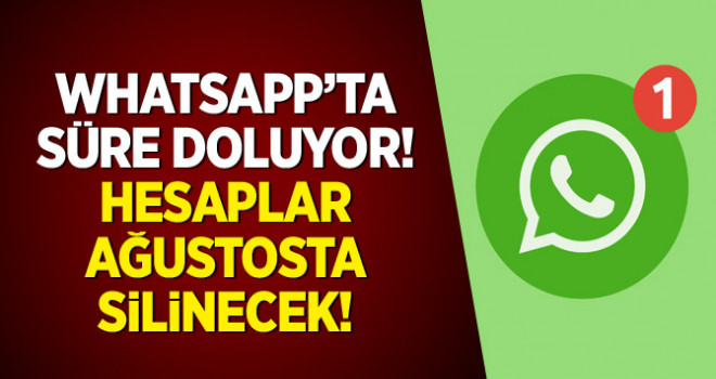 WhatsApp için son 9 gün! hesaplar silinecek