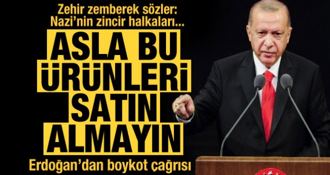 Erdoğan'dan Fransız mallarına boykot çağrısı ve Merkel'e tepki!