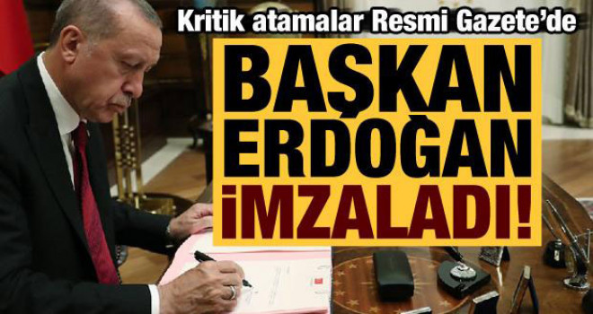 Atama kararları Resmi Gazete'de