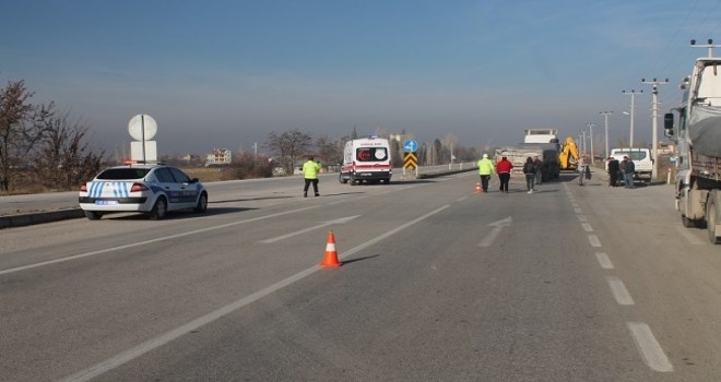 Konya'da tır'ın çarptığı kadın yaşamını yitirdi