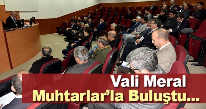 Karaman Valisi Meral muhtarlarla buluştu