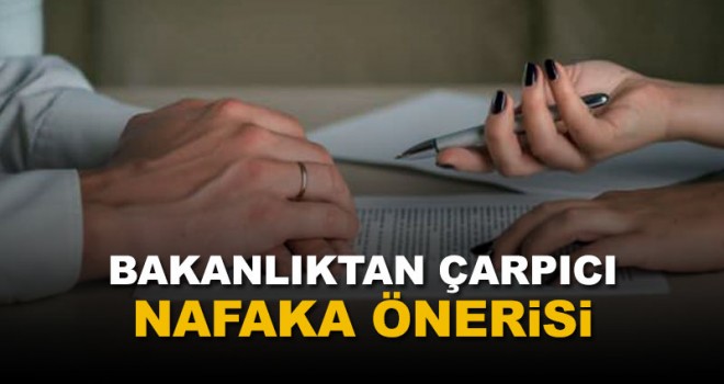 Adalet Bakanlığı'ndan çarpıcı nafaka önerisi