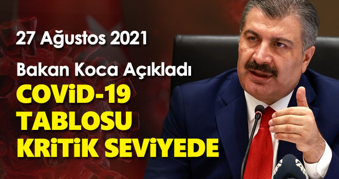 27 Ağustos koronavirüs tablosu! Vaka Sayılarında Son Durum